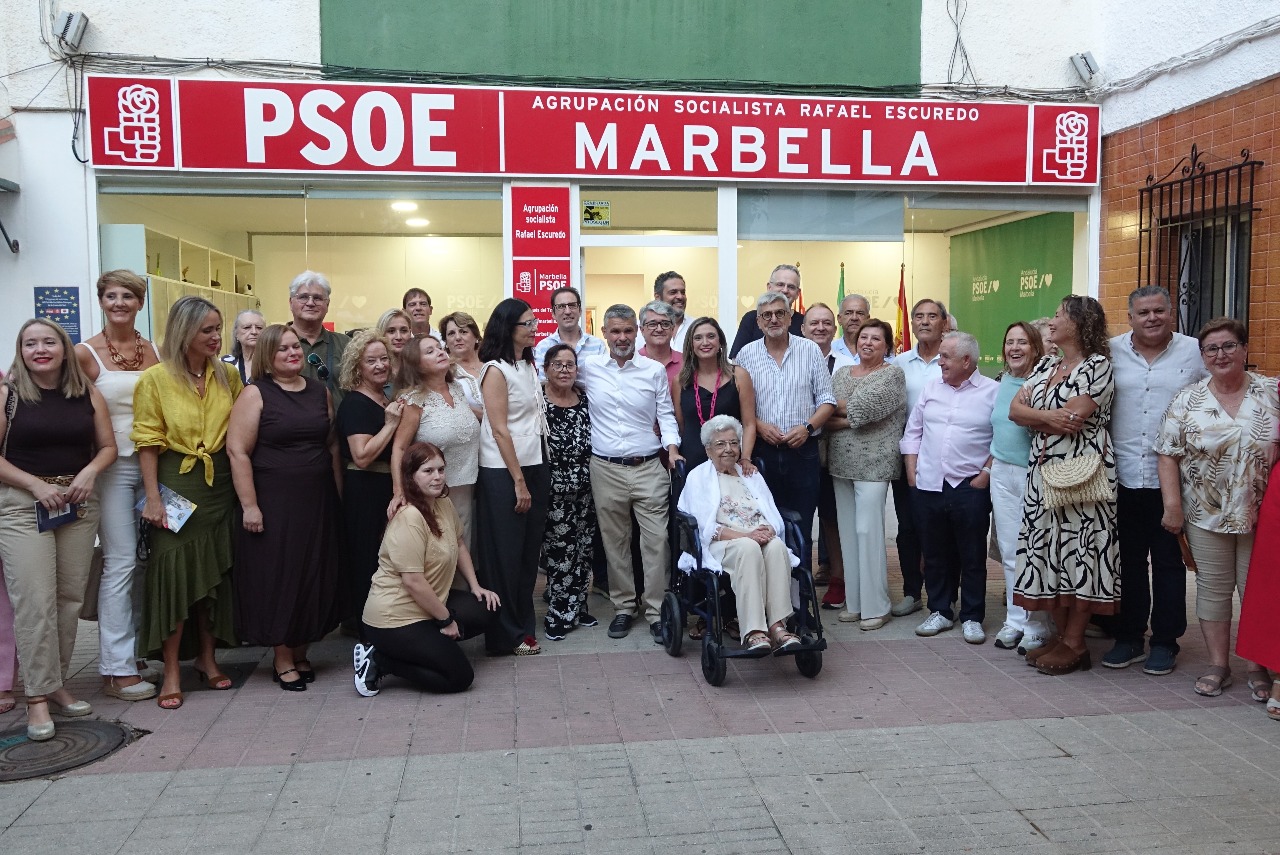 Los socialistas reivindican el papel de la militancia del partido en Marbella en la reinauguración de su sede
