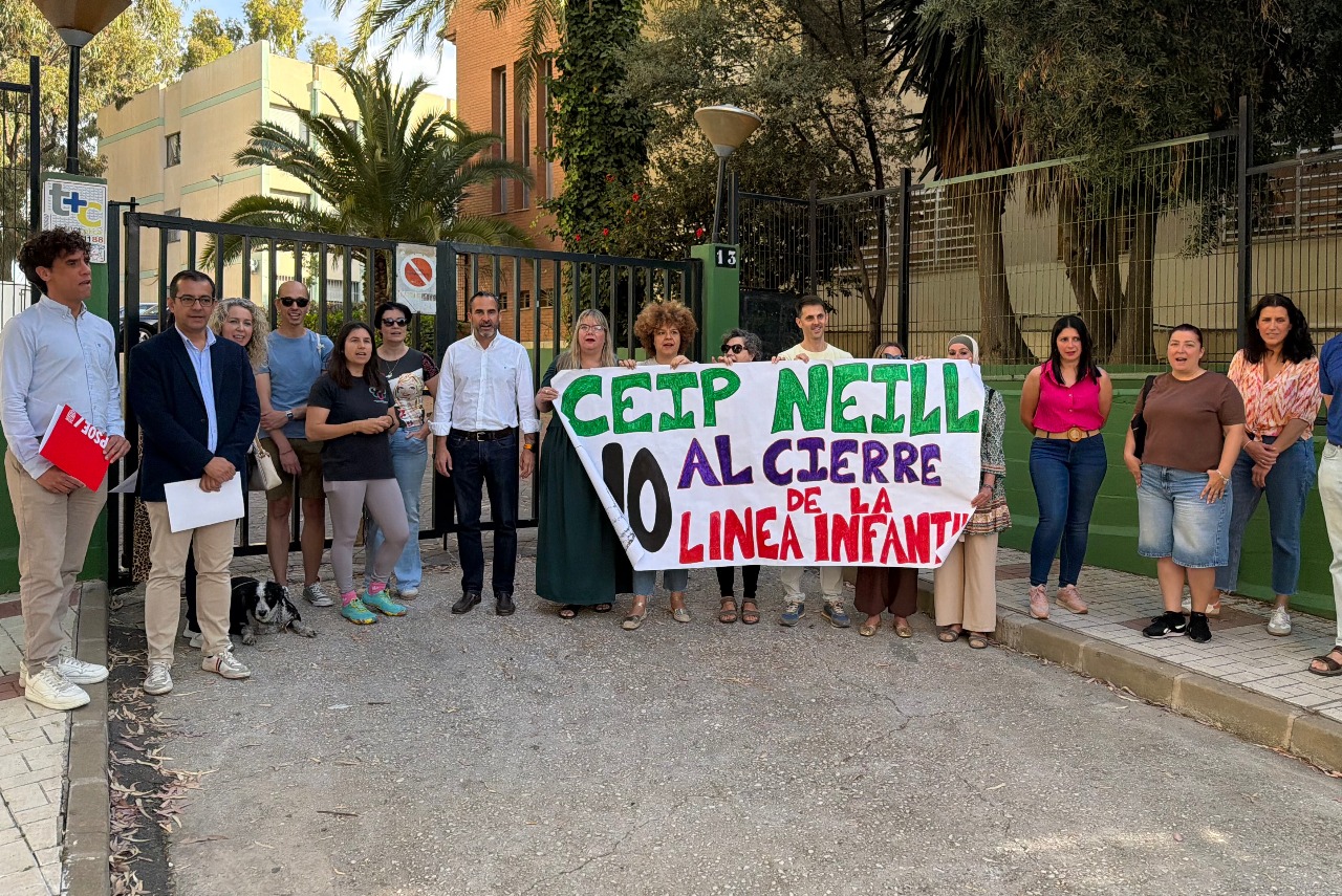 El PSOE exige a la Junta que desista de suprimir la línea de infantil del CEIP Neill y frene el «maltrato educativo» en Málaga